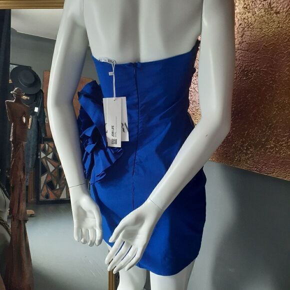 NWT Zara Cotton Strapless Mini Dress - Picture 8 of 14